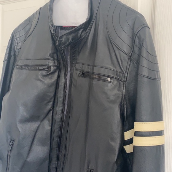 Genuine Leather Motorcycle Jacket - Picture 3 of 12